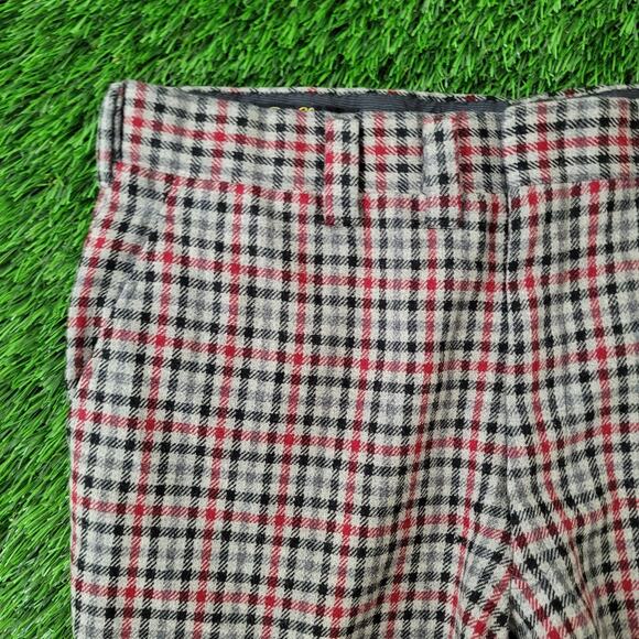 Vintage 80s Wool Plaid Pants Womens 14 34x28 Heavyweight - Picture 13 of 16